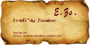 Erdődy Zsombor névjegykártya